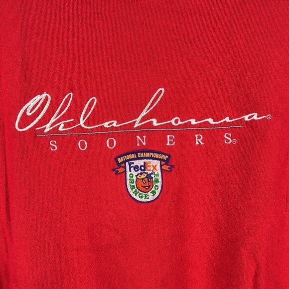 🏈 Vintage OKLAHOMA SOONERS College Football National Championship CREWNECK - EU - Picture 3 of 9